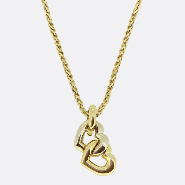 Cartier Double Heart Pendant Necklace