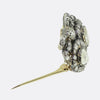 Victorian Diamond Double Heart Pendant Brooch