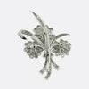 Vintage Sapphire and Diamond Flower Brooch