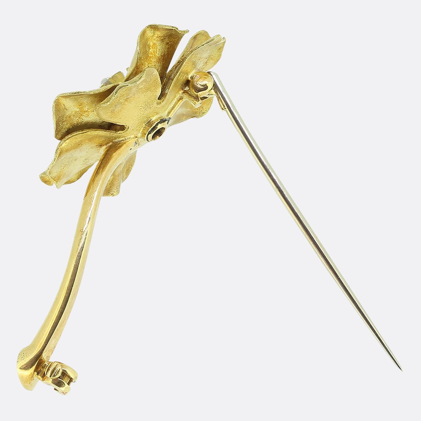 Vintage Cartier Diamond Flower Brooch