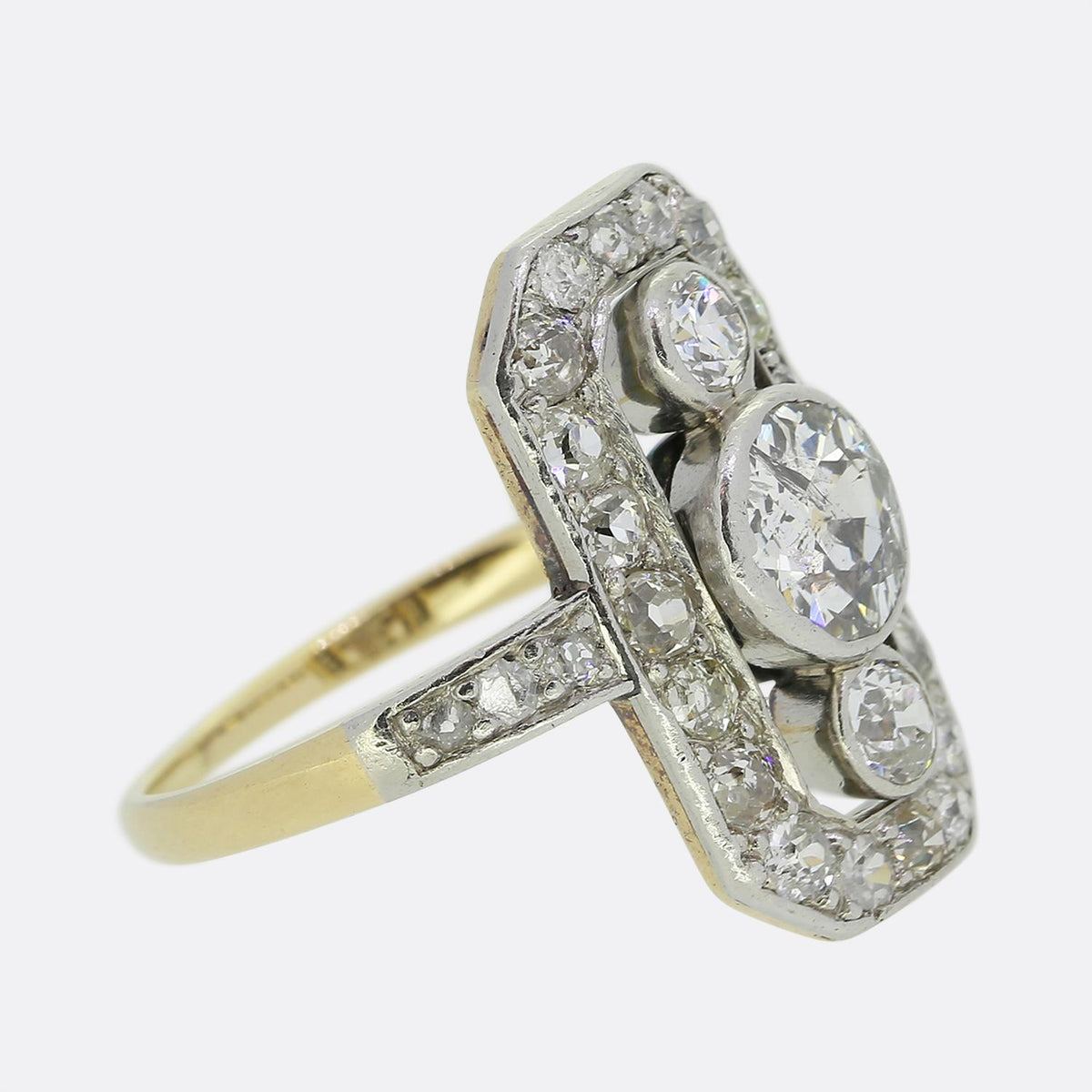 Edwardian Diamond Tablet Ring