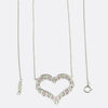 Tiffany & Co Large Pink Sapphire and Diamond Heart Pendant Necklace