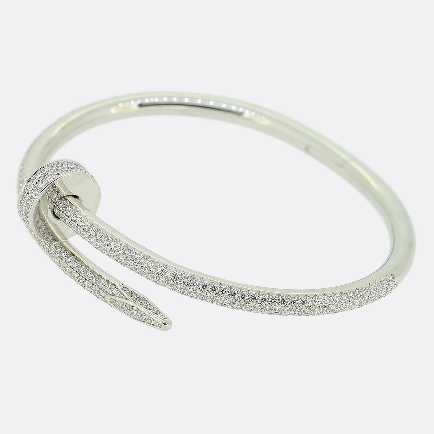 Cartier Juste un Clou Pavé Diamond Bracelet Size 15