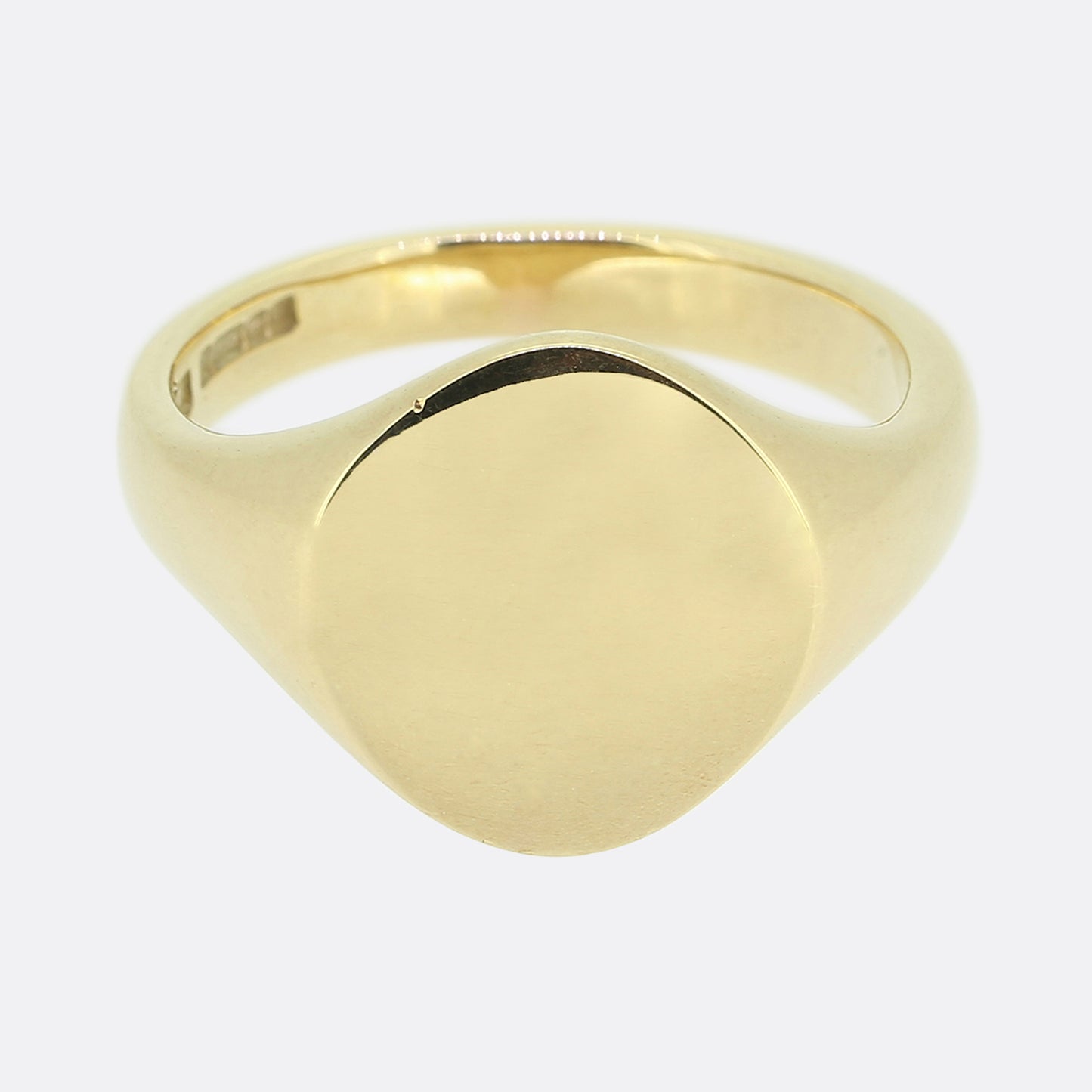 Vintage Plain Oval Signet Ring