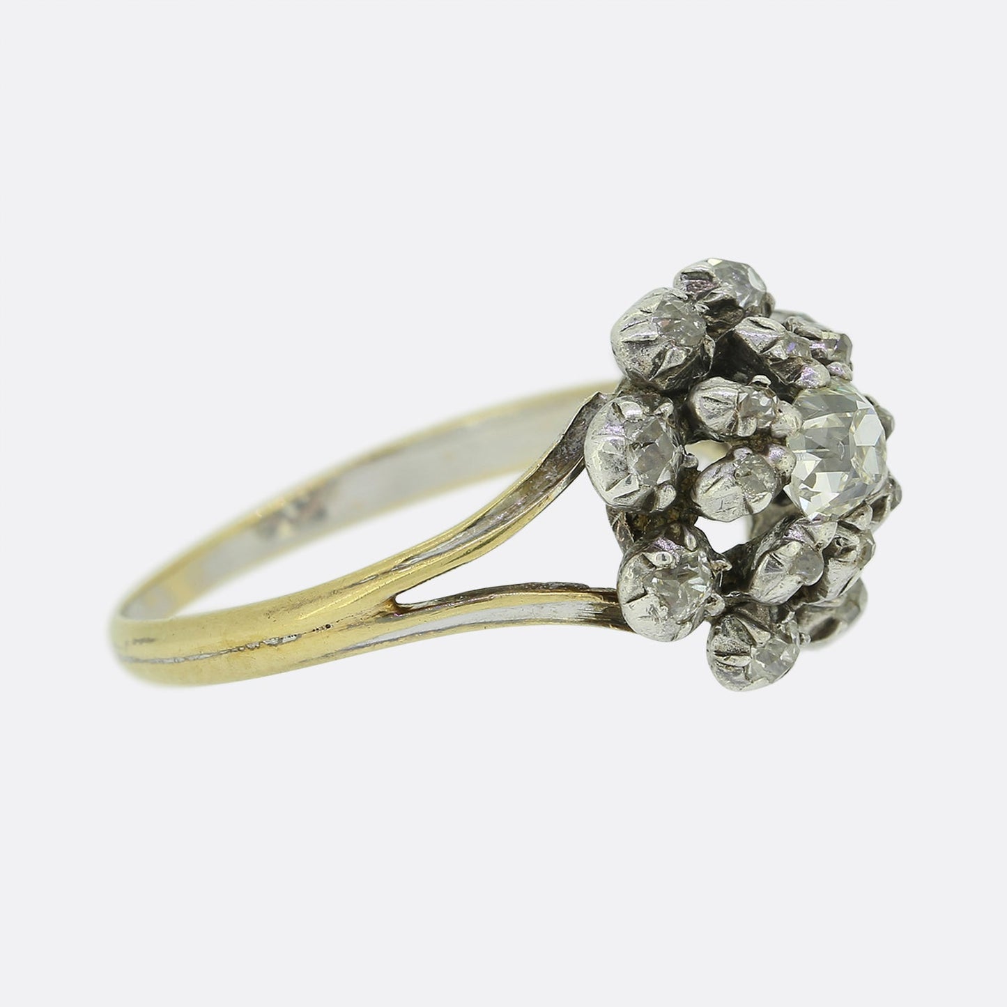 Victorian Old Cut Diamond Cluster Ring