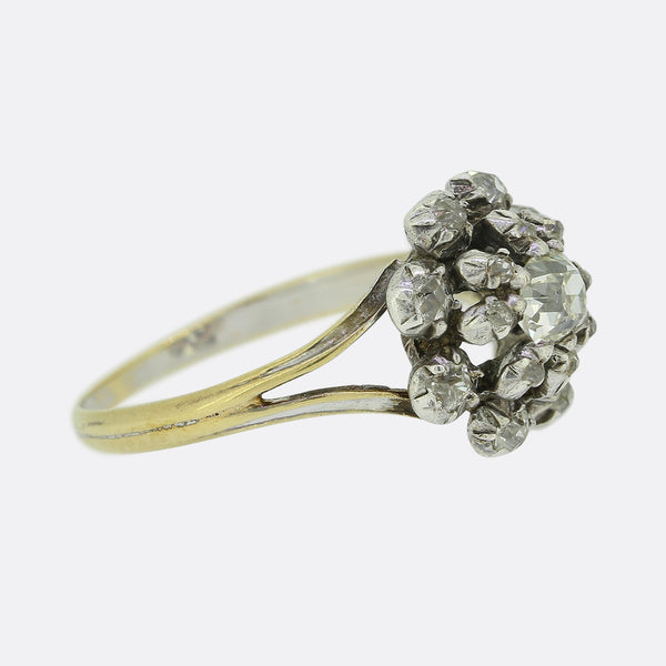 Victorian Old Cut Diamond Cluster Ring