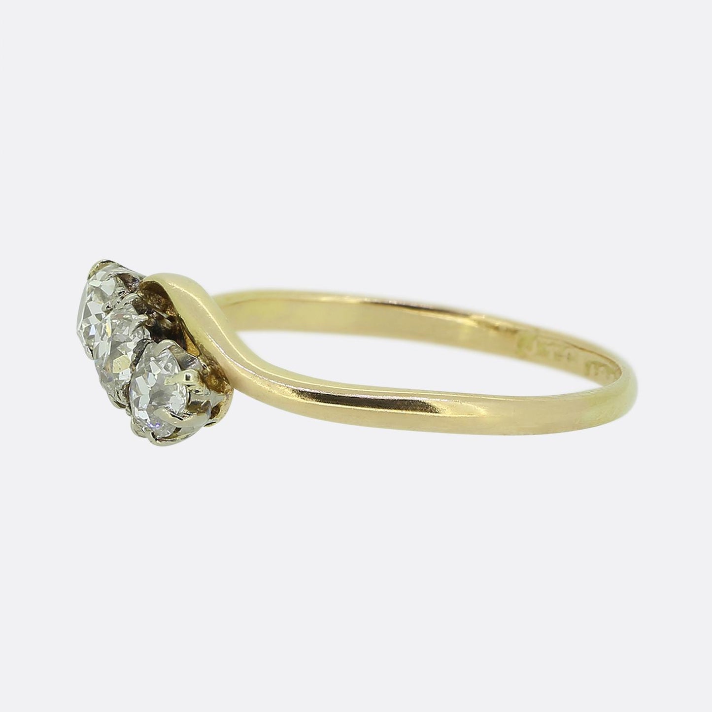 Vintage Three-Stone Diamond Ring