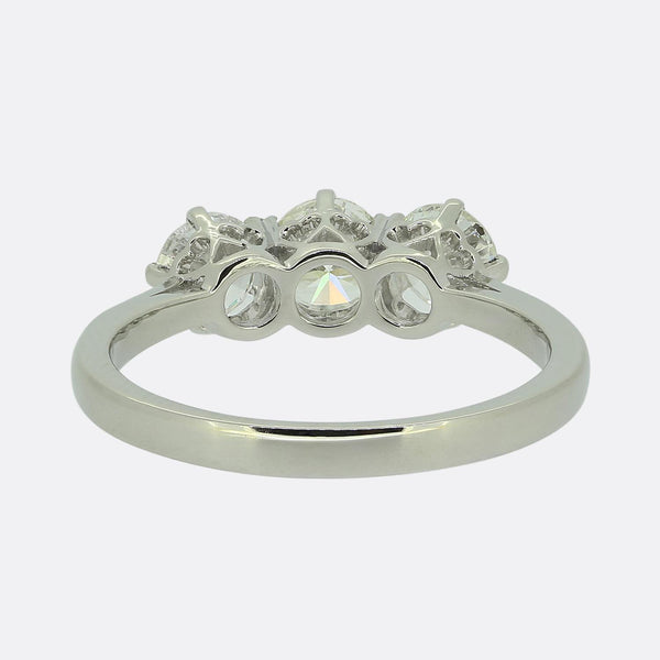 1.23 Carat Diamond Three-Stone Ring
