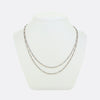 Art Deco Pink Enamel Longuard Necklace