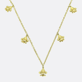 Vintage Fleur de Lis Necklace
