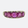 Antique Burmese Ruby Five-Stone Ring