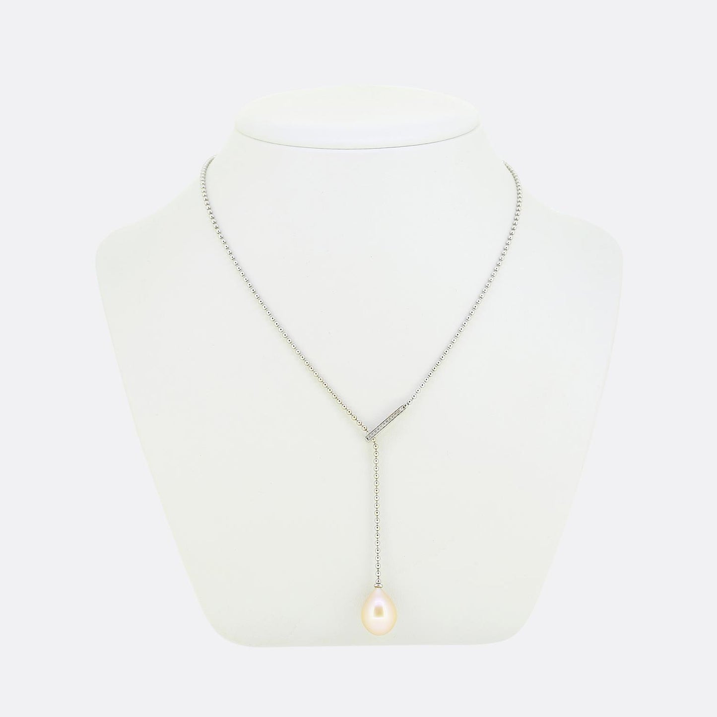 Boodles Pearl and Diamond Drop Necklace