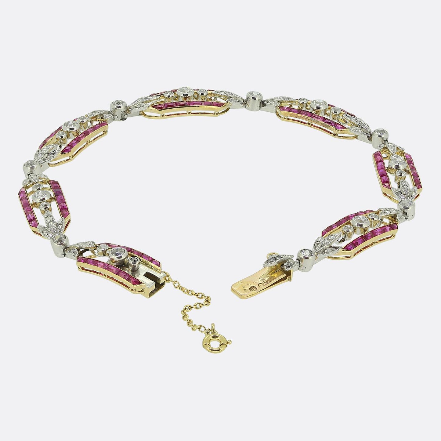 Marret Frères Belle Époque Ruby and Diamond Bracelet