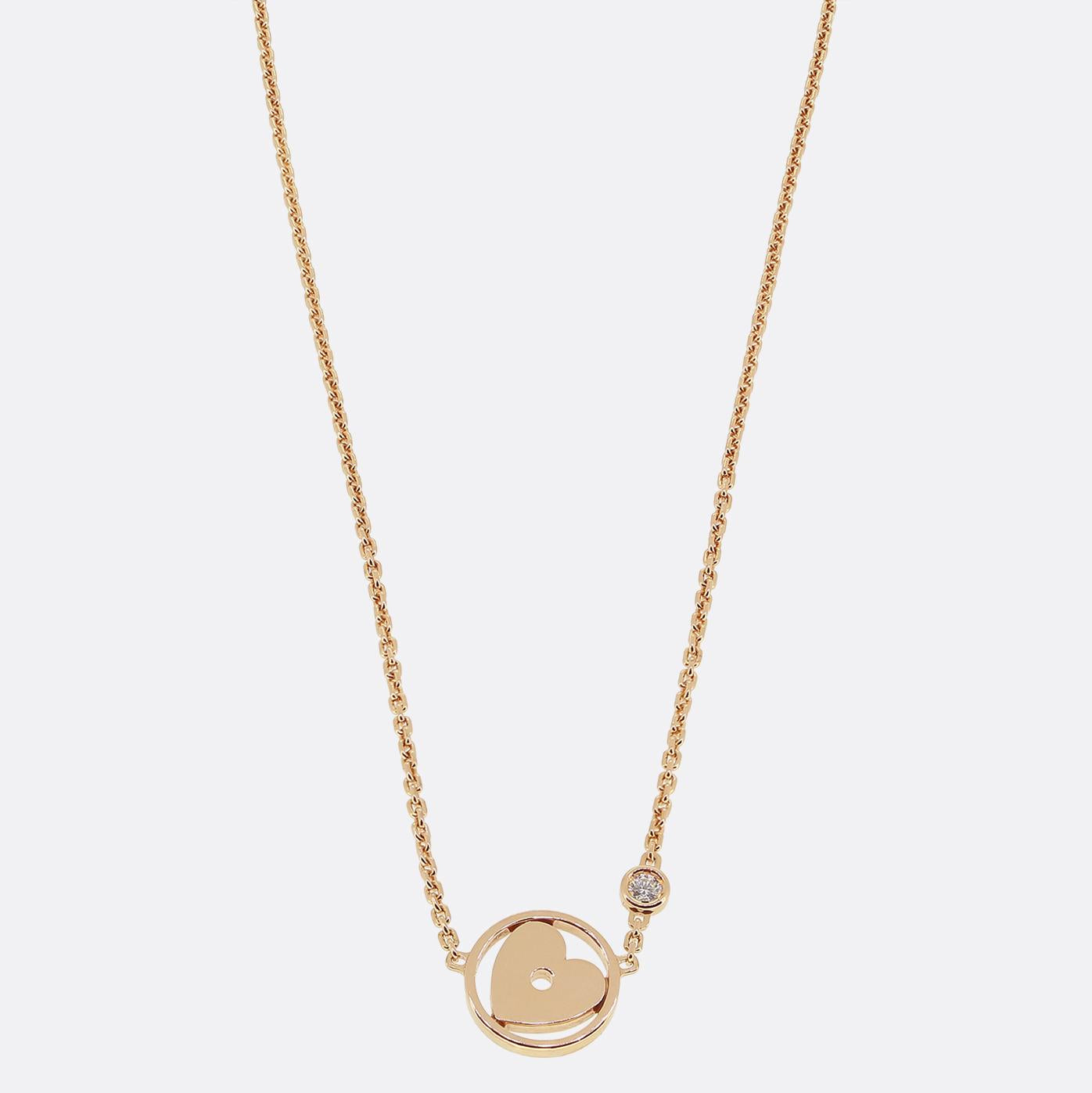 Louis Vuitton Single Diamond Love Heart Necklace