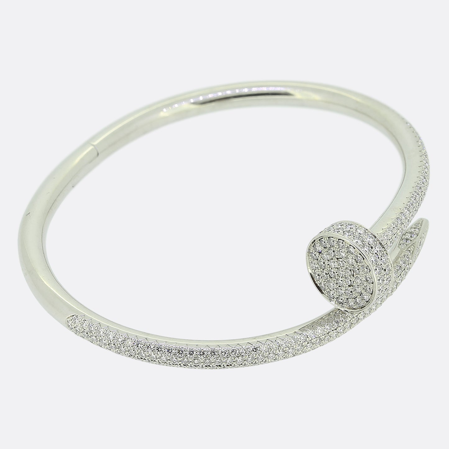 Cartier Juste un Clou Pavé Diamond Bracelet Size 15