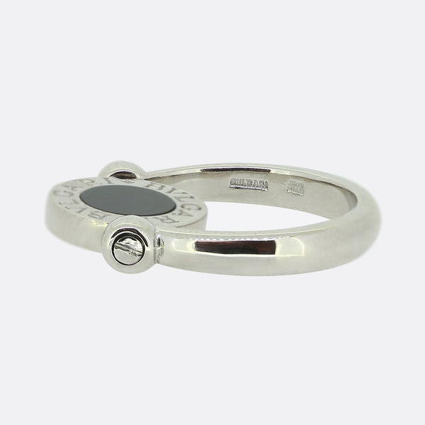 Bvlgari Onyx and Diamond Ring
