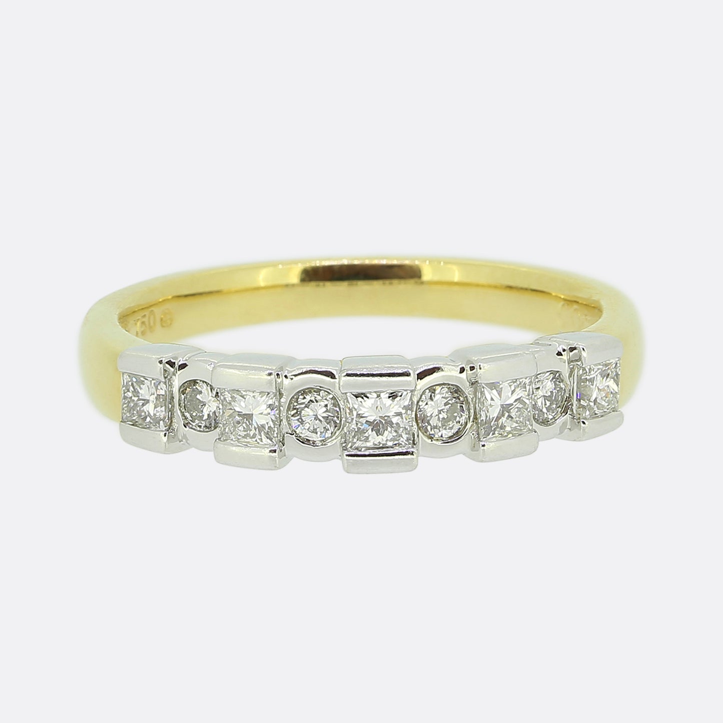 0.38 Carat Nine-Stone Diamond Ring