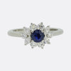 Tiffany & Co. Sapphire and Diamond Cluster Ring