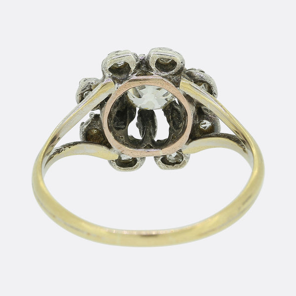 Victorian Old Cut Diamond Cluster Ring