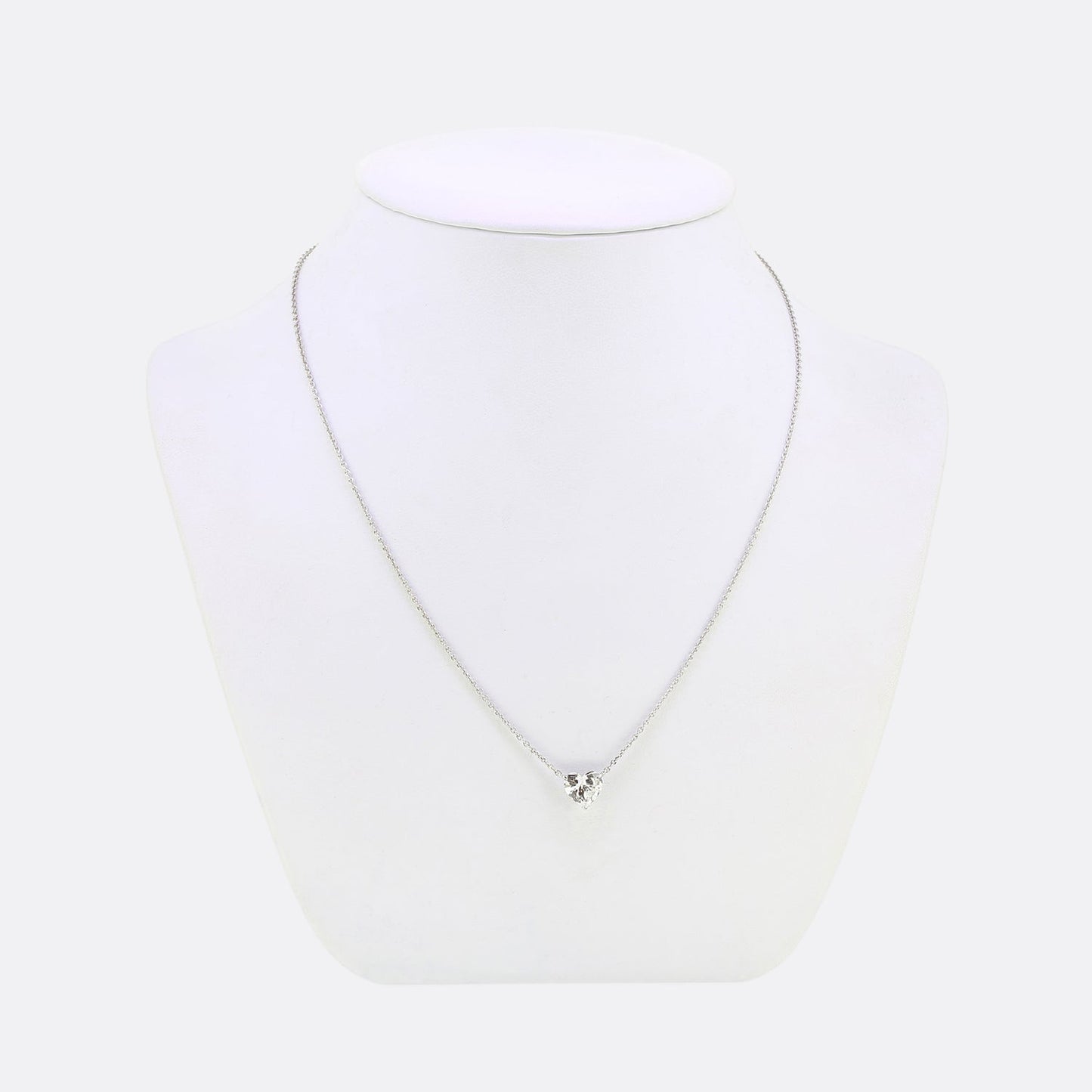1.50 Carat Heart Shaped Diamond Pendant Necklace