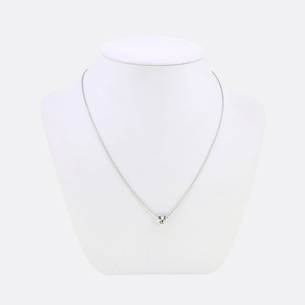 1.50 Carat Heart Shaped Diamond Pendant Necklace