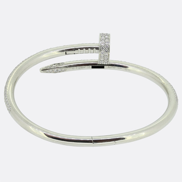 Cartier Juste un Clou Pavé Diamond Bracelet Size 15
