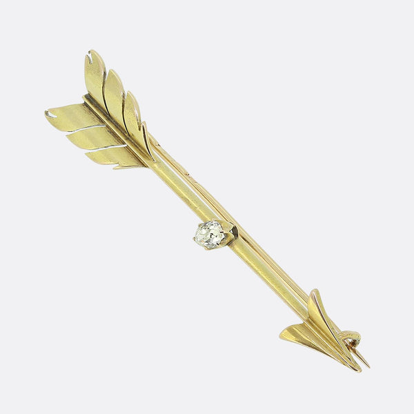 Antique Diamond Arrow Brooch