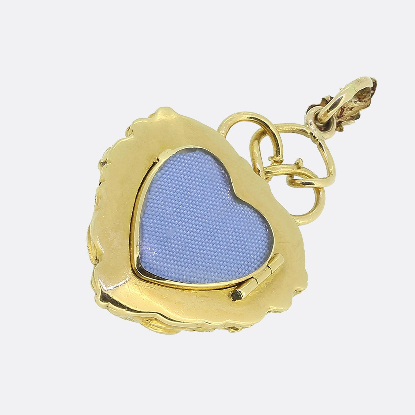 Victorian Chrysoberyl and Ruby Snake Heart Locket Pendant