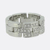Cartier Maillon Panthère Triple Row Half-Paved Diamond Ring Size L (52)