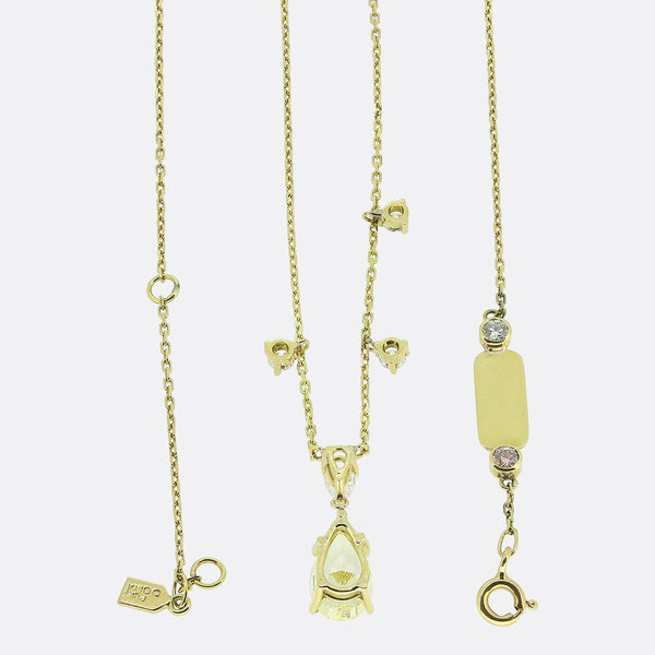 2.11 Carat Fancy Yellow Diamond Necklace