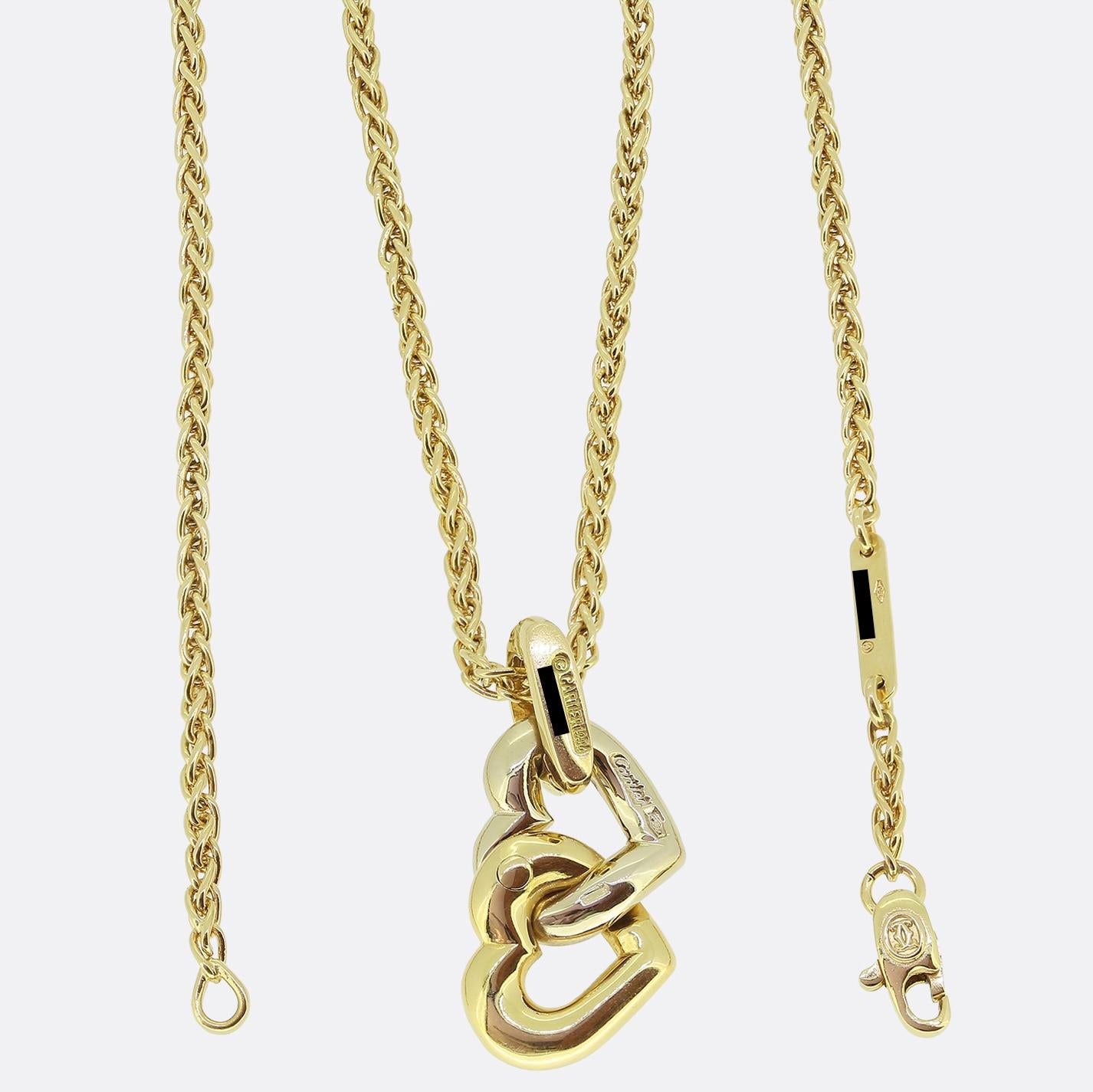 Cartier Double Heart Pendant Necklace