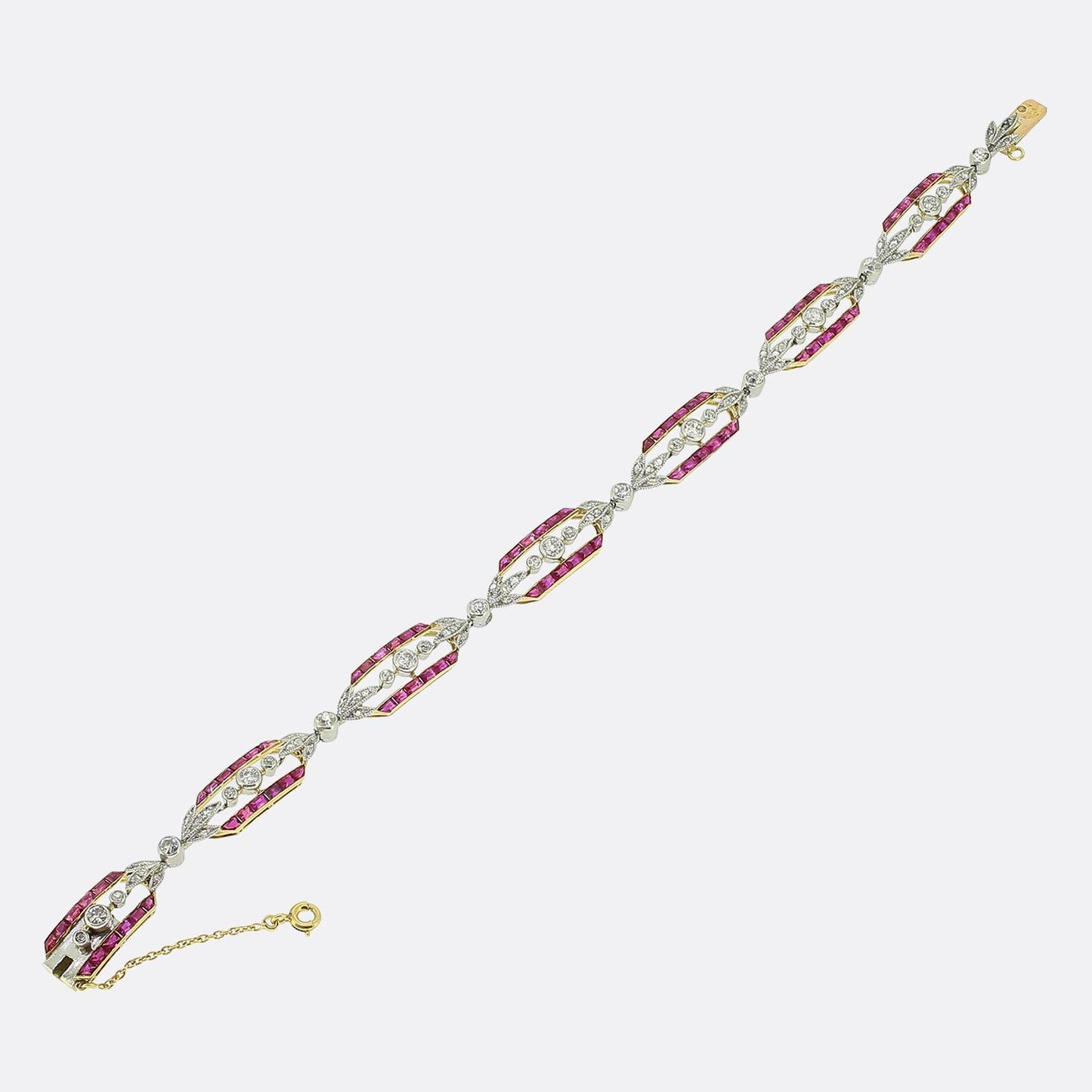 Marret Frères Belle Époque Ruby and Diamond Bracelet