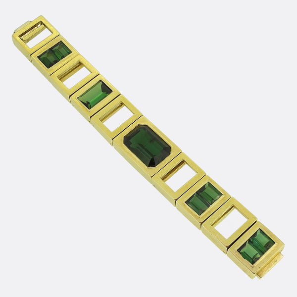 Vintage Tourmaline Abstract Bracelet
