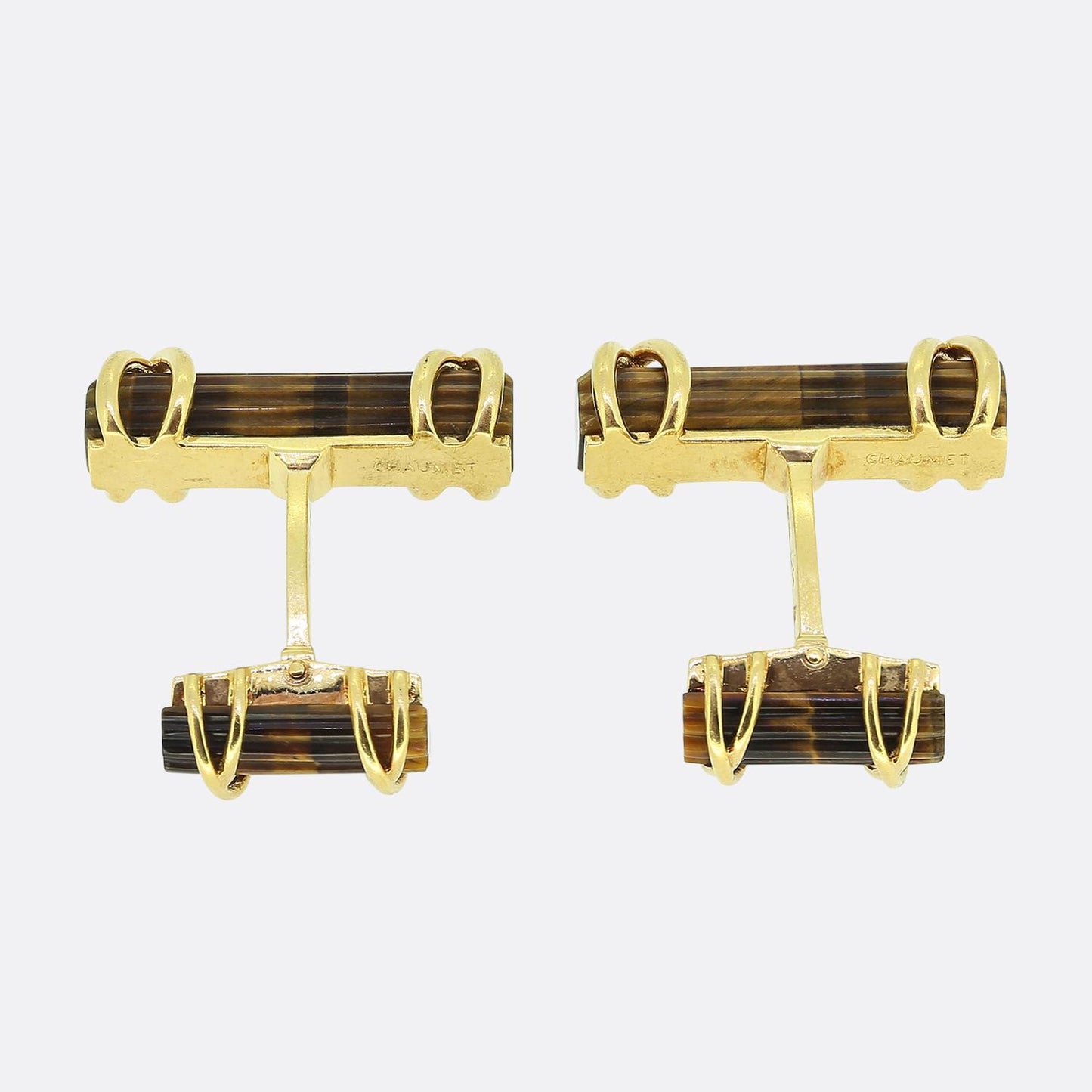 Chaumet Vintage Tigers Eye Cufflinks