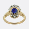 Antique Sapphire and Diamond Cluster Ring