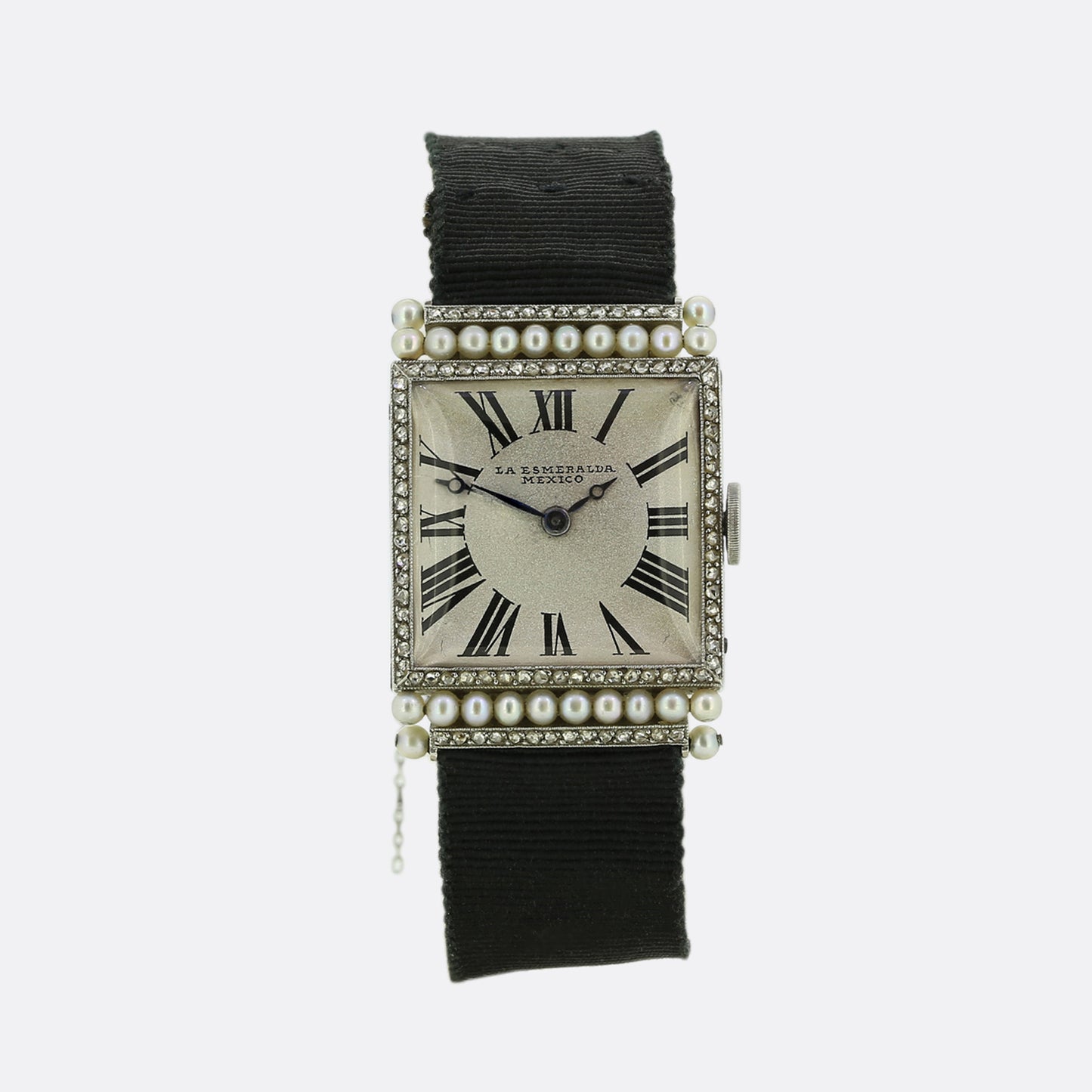 Hauser Zivy & Cie Pearl and Diamond Wristwatch