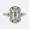 Art Deco Marquise Cut Diamond Engagement Ring