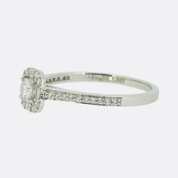 0.50 Carat Diamond Halo Ring