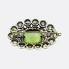 Antique 14.00 Carat Peridot and Diamond Brooch Pendant