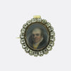 Georgian Diamond Portrait Brooch Pendant