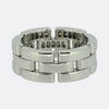 Cartier Maillon Panthère Triple Row Half-Paved Diamond Ring Size L (52)