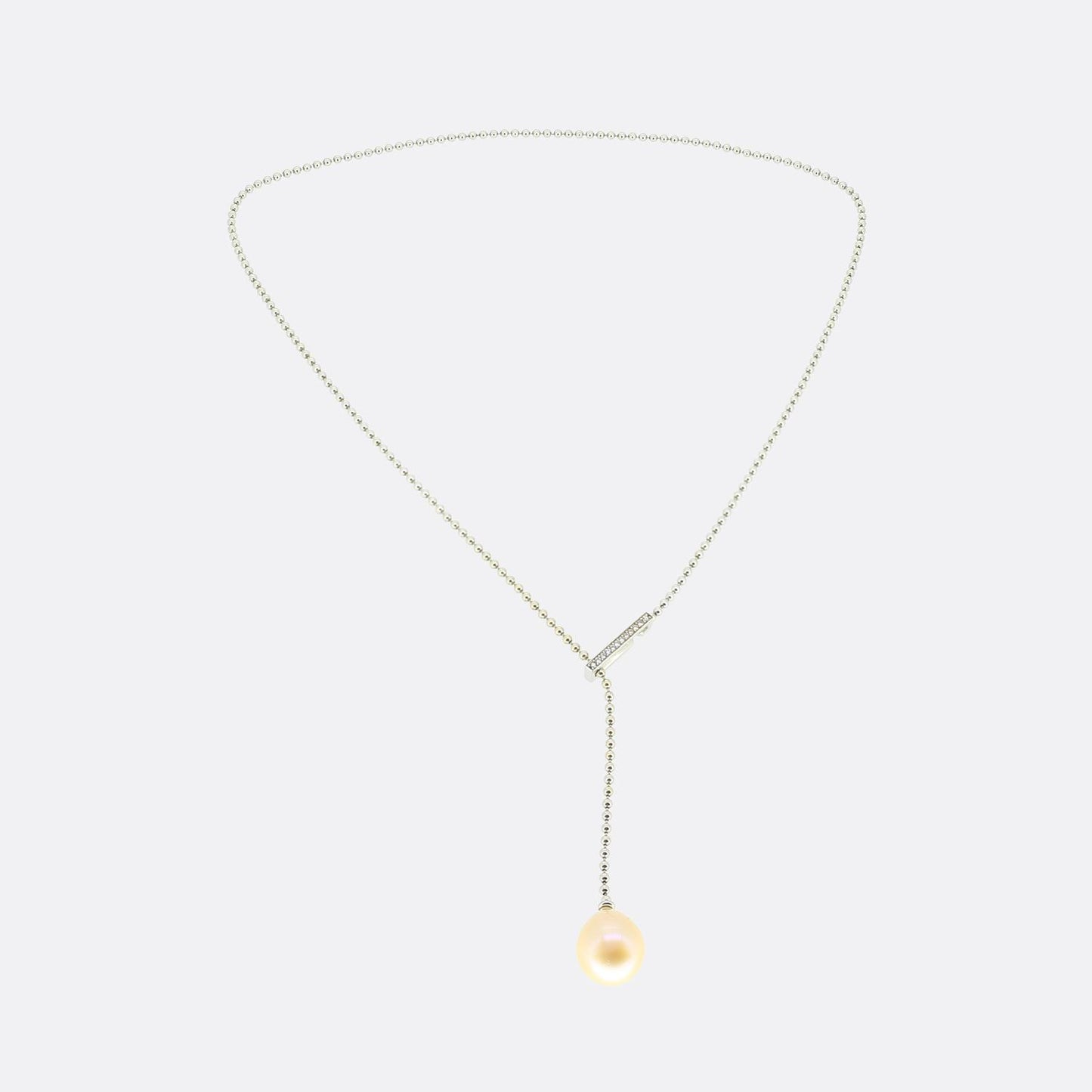 Boodles Pearl and Diamond Drop Necklace