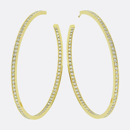 Cartier Large Diamond Hoop Earrings