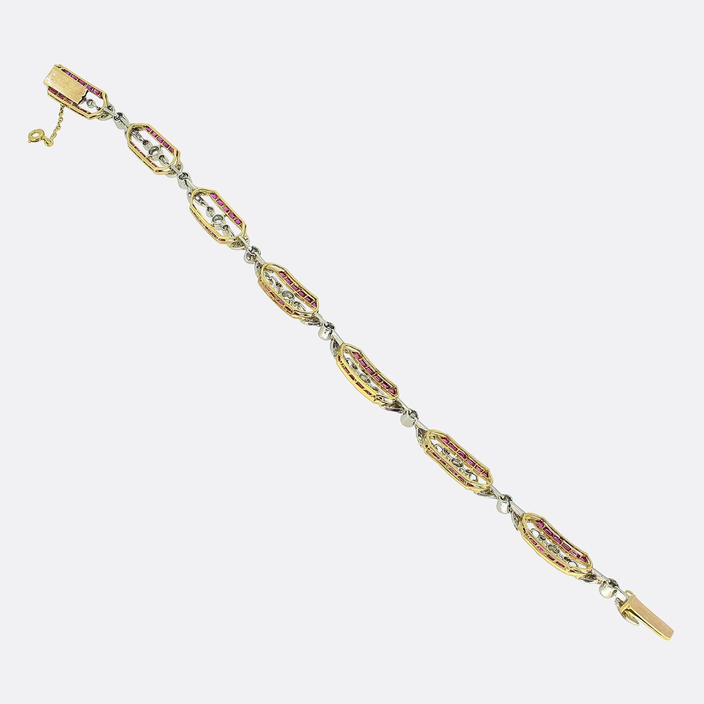 Marret Frères Belle Époque Ruby and Diamond Bracelet