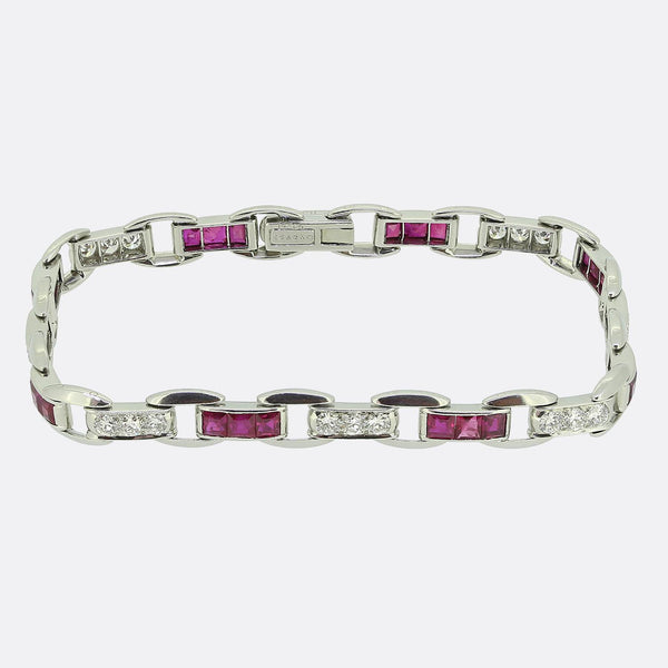 Baily Banks & Biddle Ruby and Diamond Bracelet