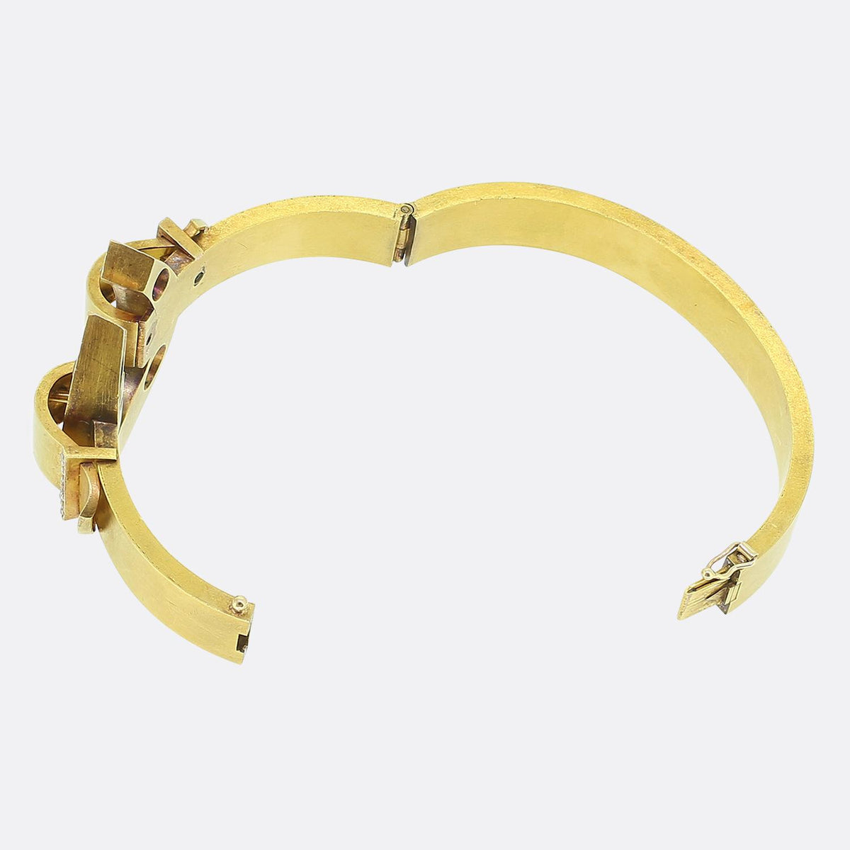 Victorian Burmese Ruby and Diamond Horseshoe Bangle