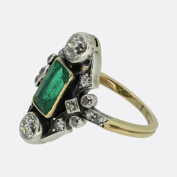 Victoria Emerald and Diamond Ring