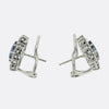 Vintage Sapphire and Diamond Cluster Earrings
