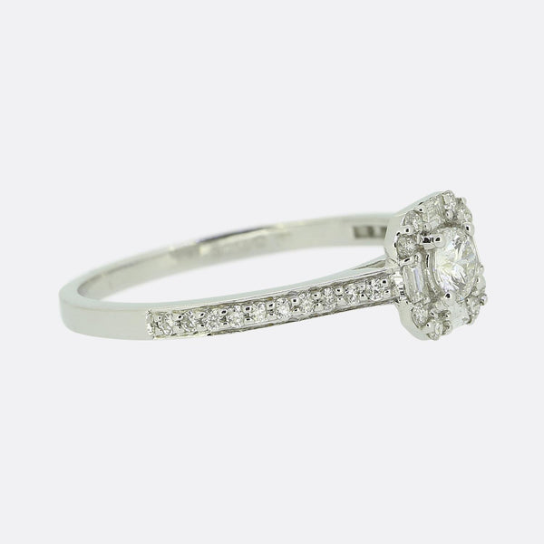 0.50 Carat Diamond Halo Ring