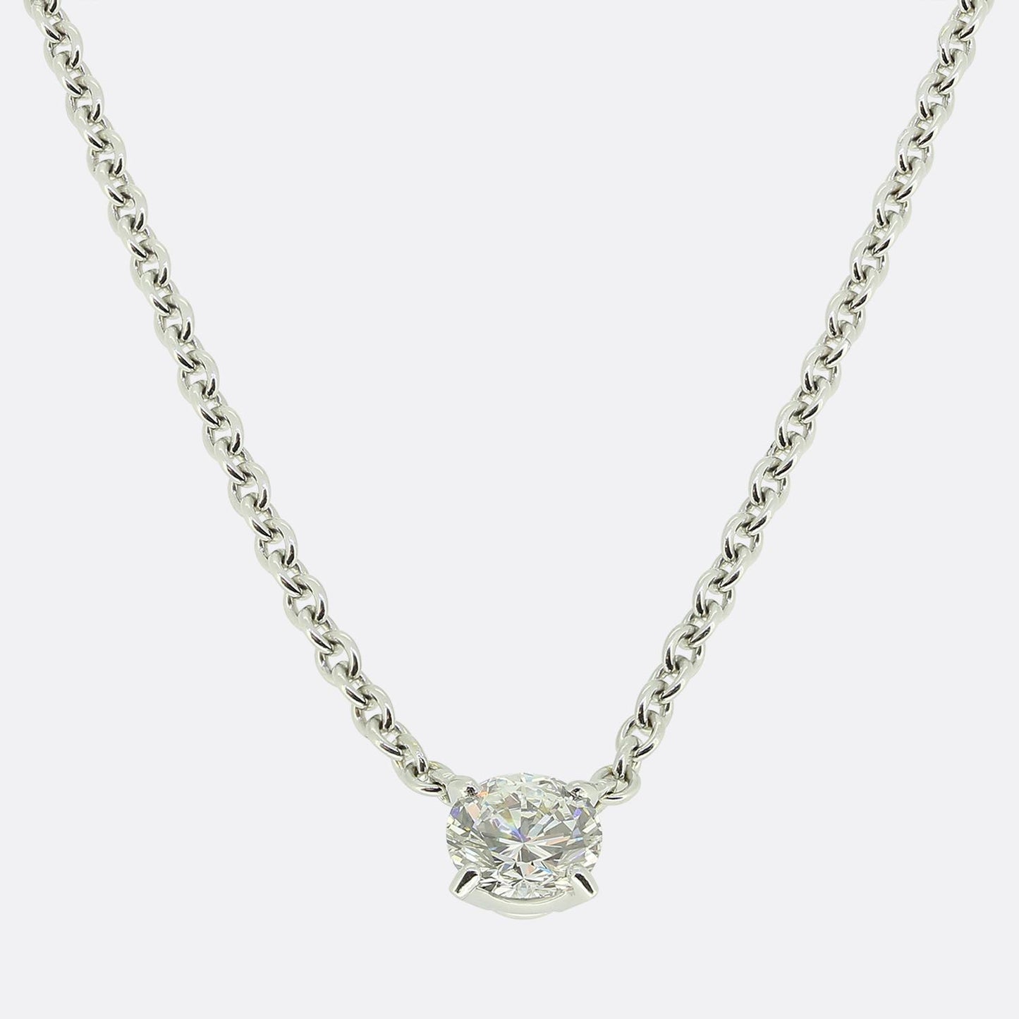 Cartier Diamond Solitaire Pendant Necklace